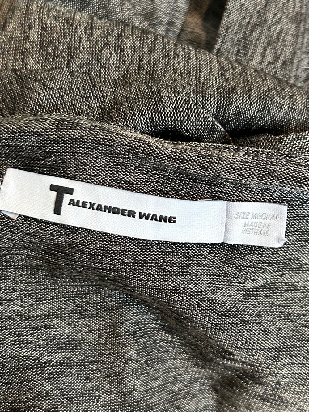 Alexander Wang Draped Wrap Top Gray Long Sleeve Stretch Luxe Sm - Med - Picture 8 of 13
